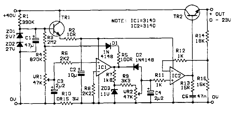 Adjustable Power Supply Circuit Diagram